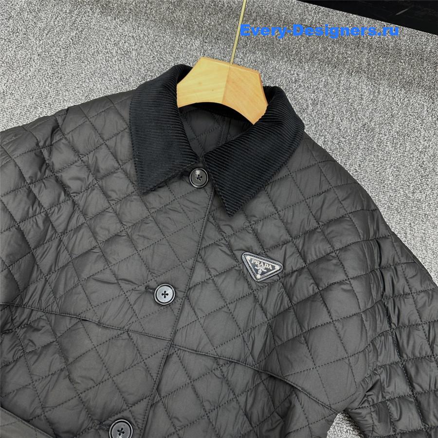 Pra*a quilted belted waist trench coat