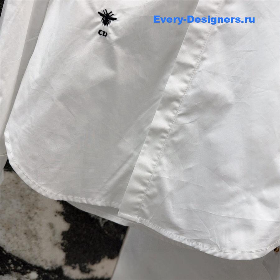 D10r white bee embroidered shirt