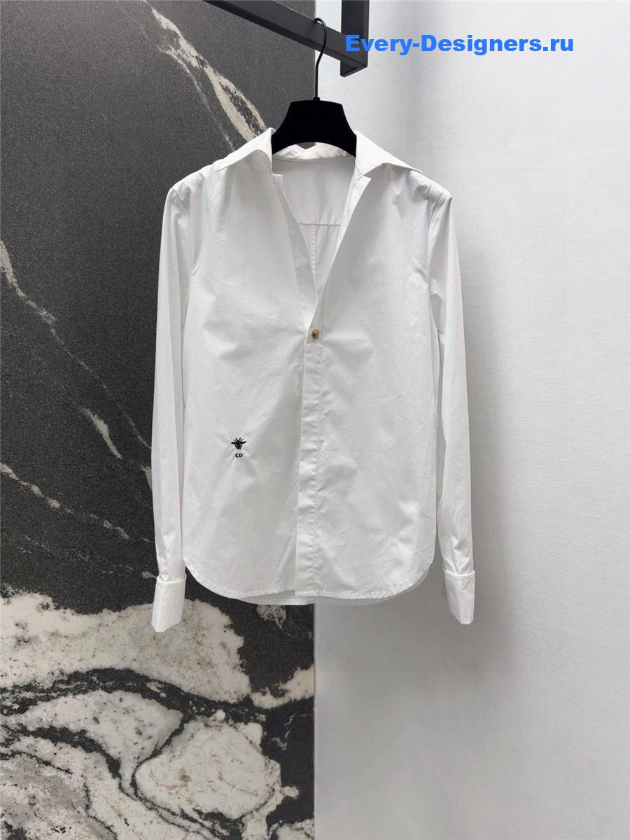 D10r white bee embroidered shirt
