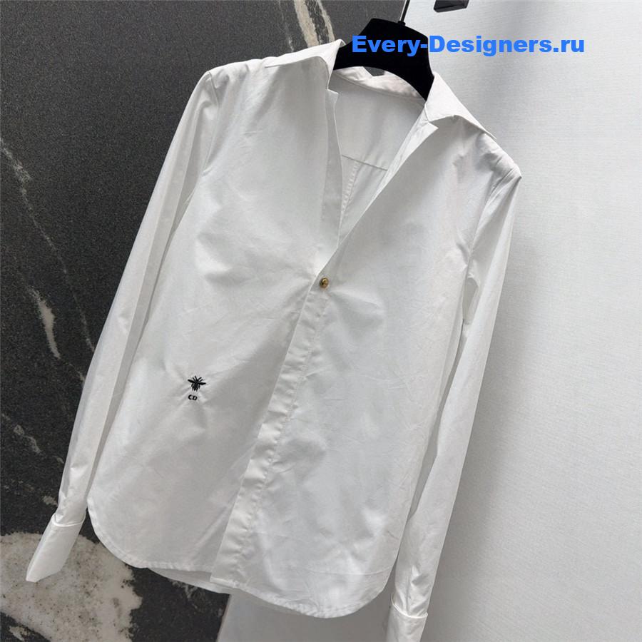 D10r white bee embroidered shirt