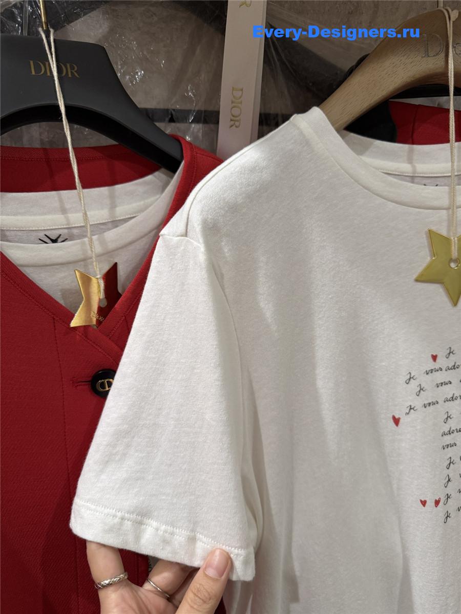 D10r amour embroidered t-shirt