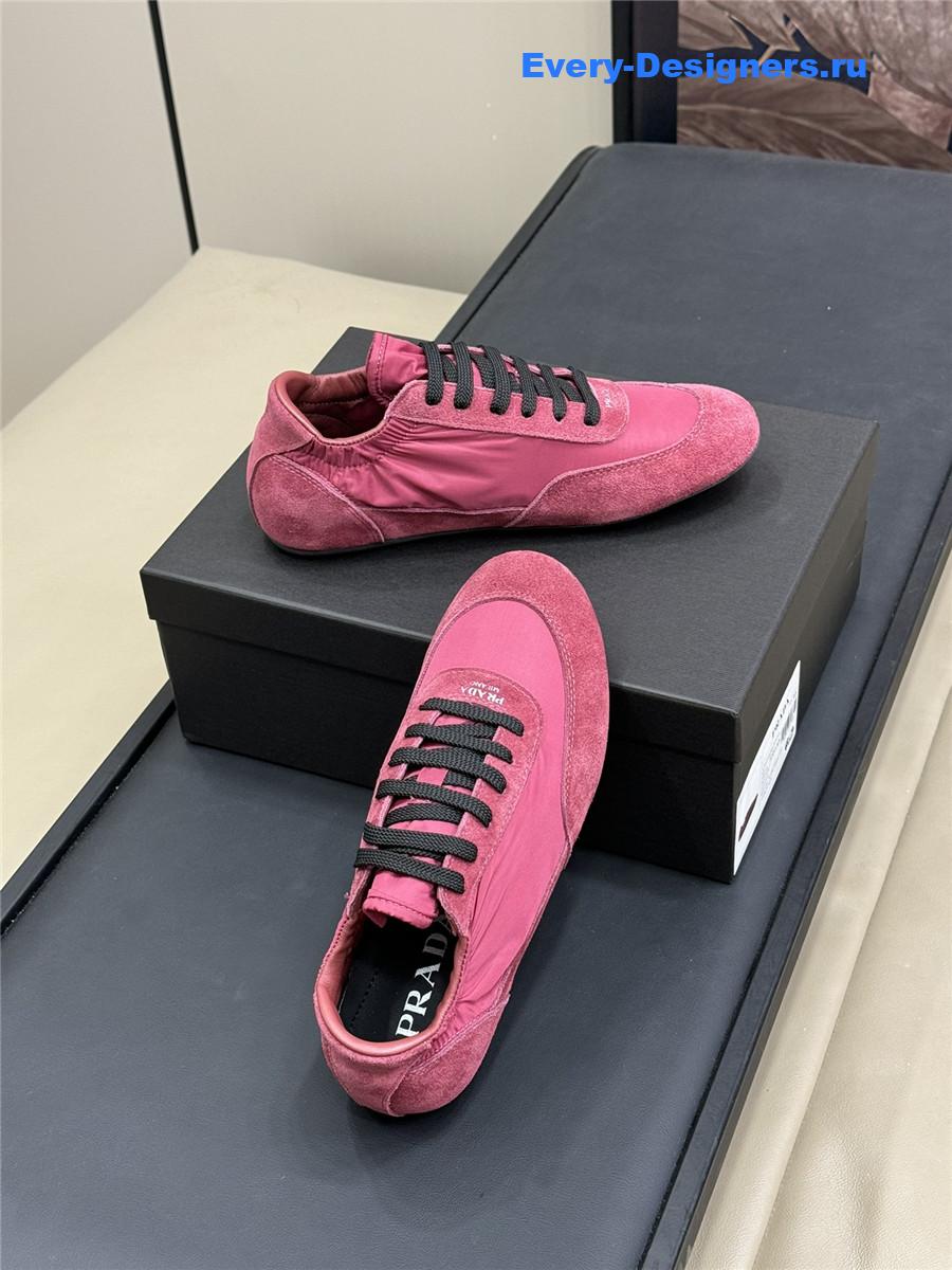 Pra*a re-nylon pink sneakers