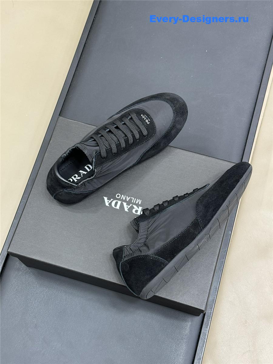 Pra*a re-nylon black sneakers