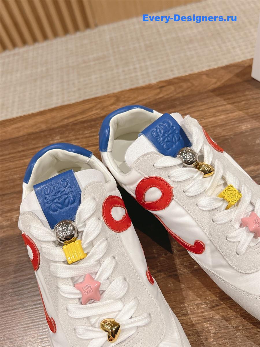 L0ew* ballet runner 2.0 sneakers white red