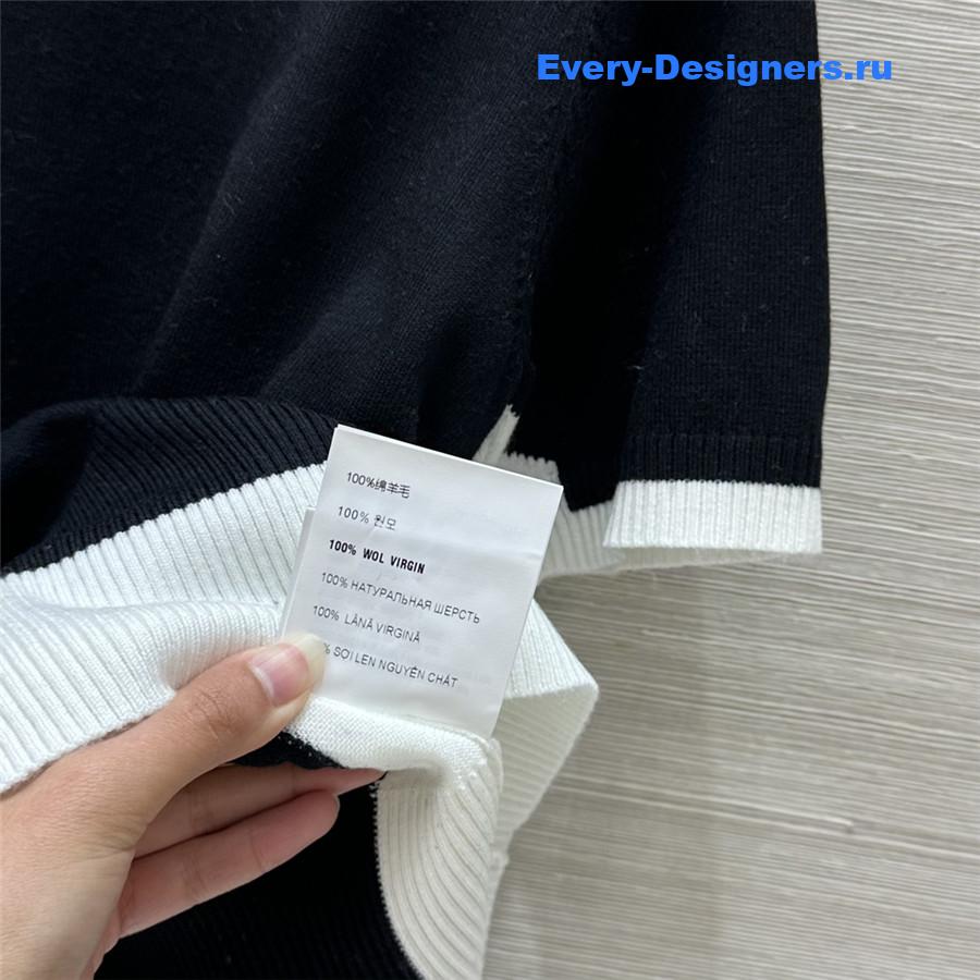 Miu Miu Black Knitted Crew-Neck Sweater
