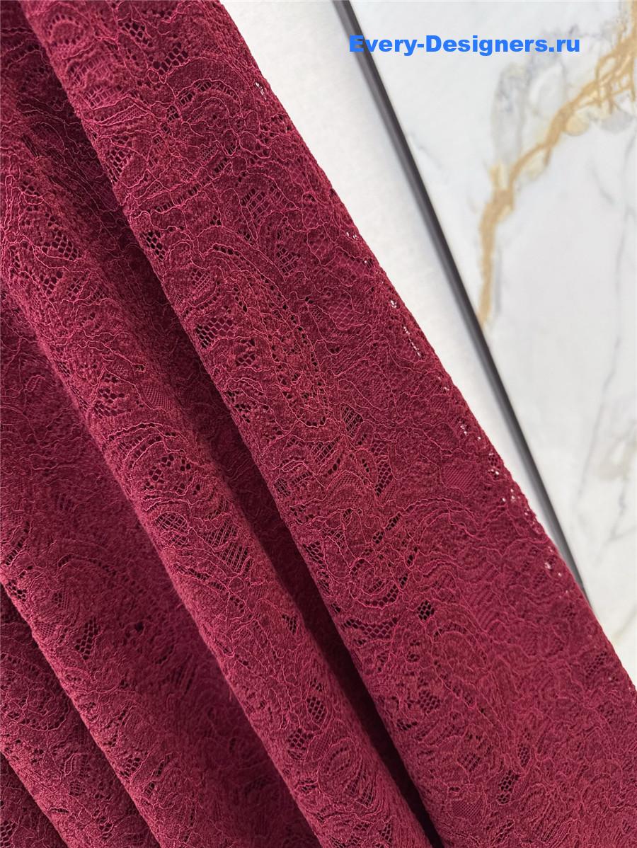 D10r burgundy lace skirt