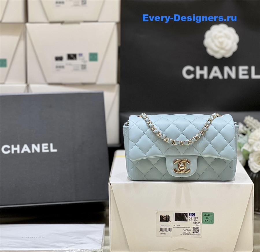 Ch**el mini flap bag blue