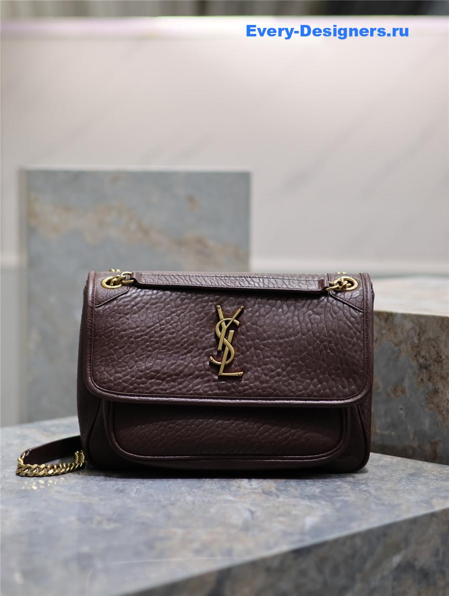 Sa1nt Lau*nt niki medium bag burgundy