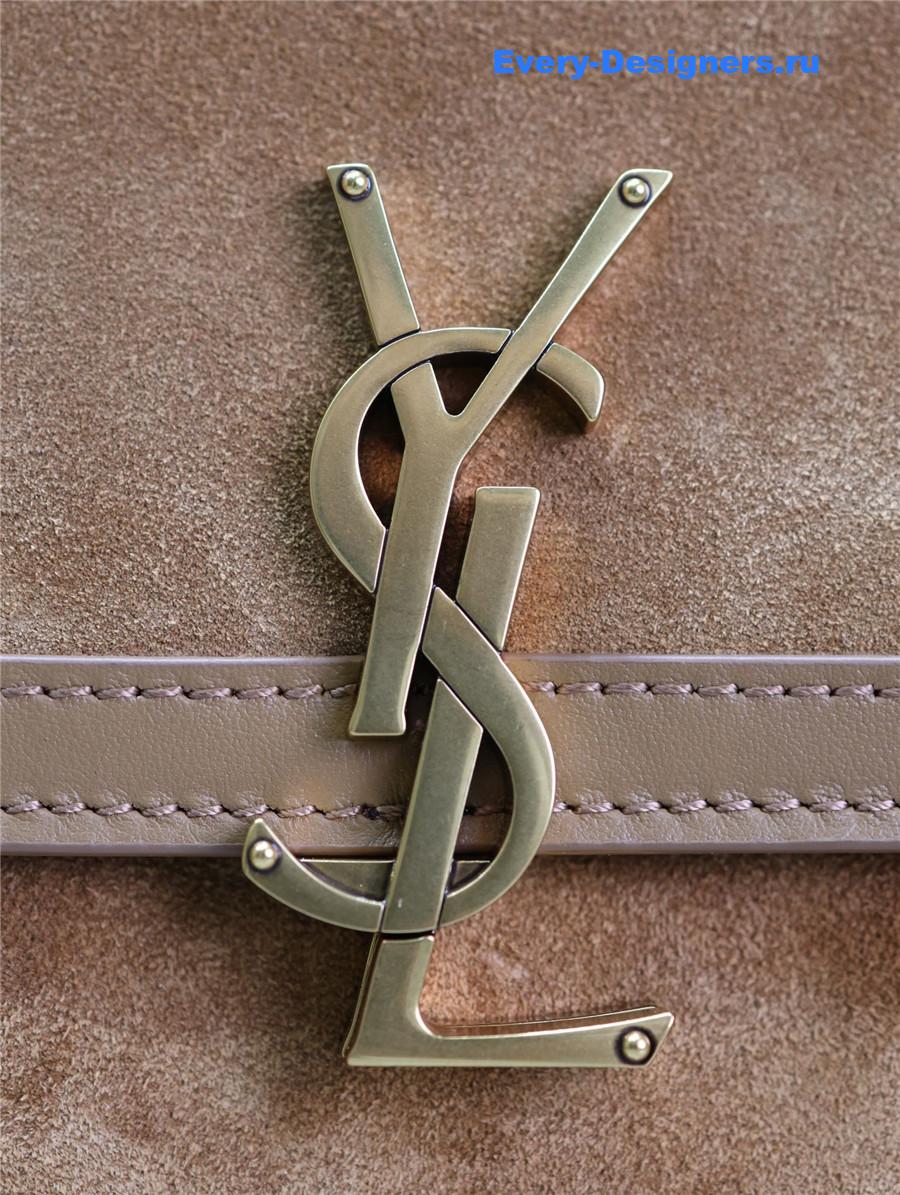 Sa1nt Lau*nt suede solferino satchel brown