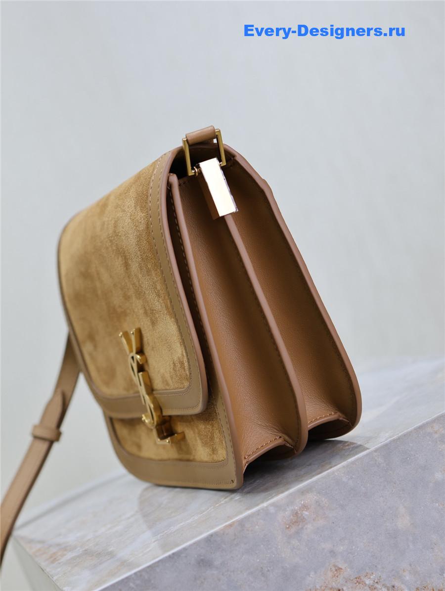 Sa1nt Lau*nt suede solferino satchel brown