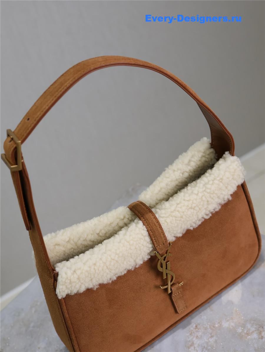 Sa1nt Lau*nt le 5 À 7 shearling hobo bag