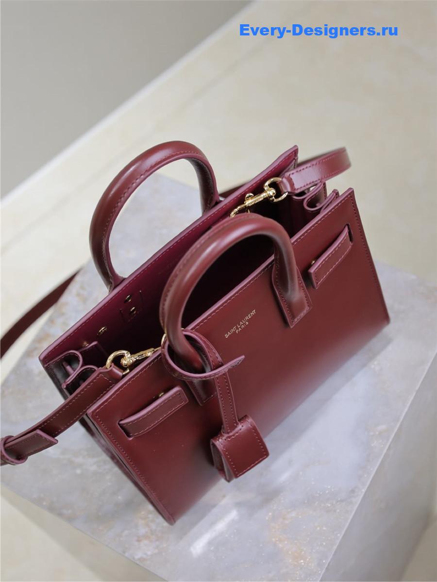 Sa1nt Lau*nt sac de jour tote burgundy