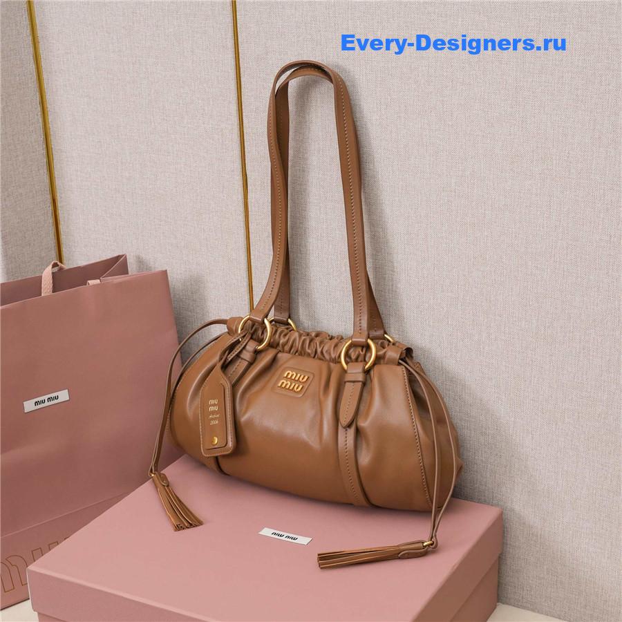 Miu Miu Joie Nappa Leather Shoulder Bag