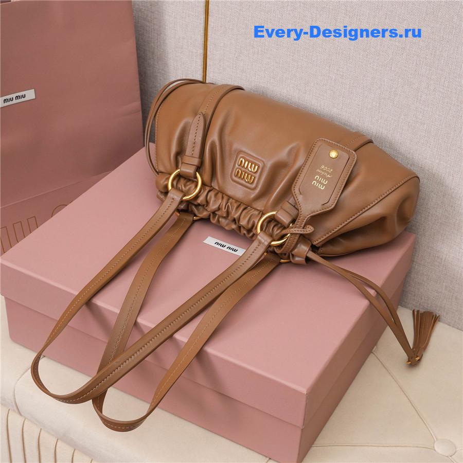 Miu Miu Joie Nappa Leather Shoulder Bag
