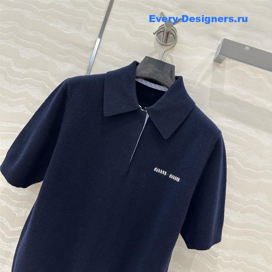 Miu Miu Cashmere Polo Top