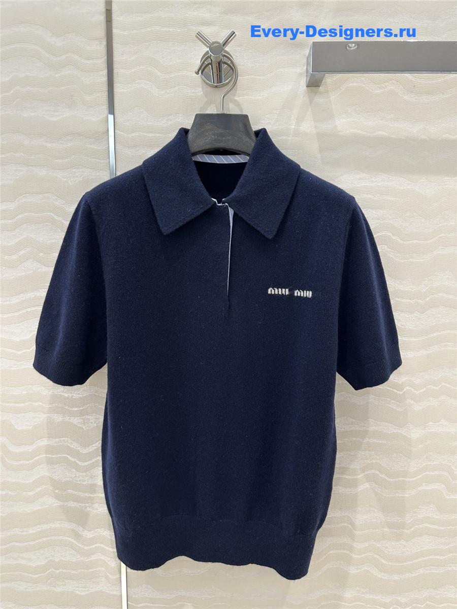 Miu Miu Cashmere Polo Top