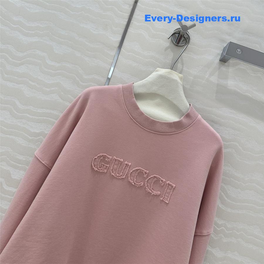 Gvc*1 embroidered cotton jersey sweatshirt