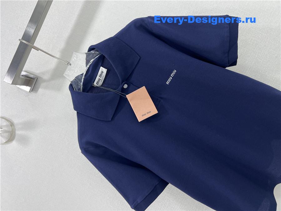 Miu Miu Women’s Blue Short-Sleeved T-Shirt