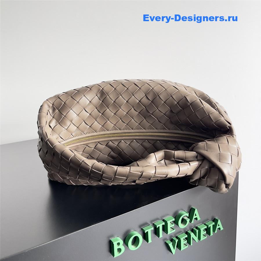 b0tt*ga Ven*ta jodie knotted intrecciato leather tote brown
