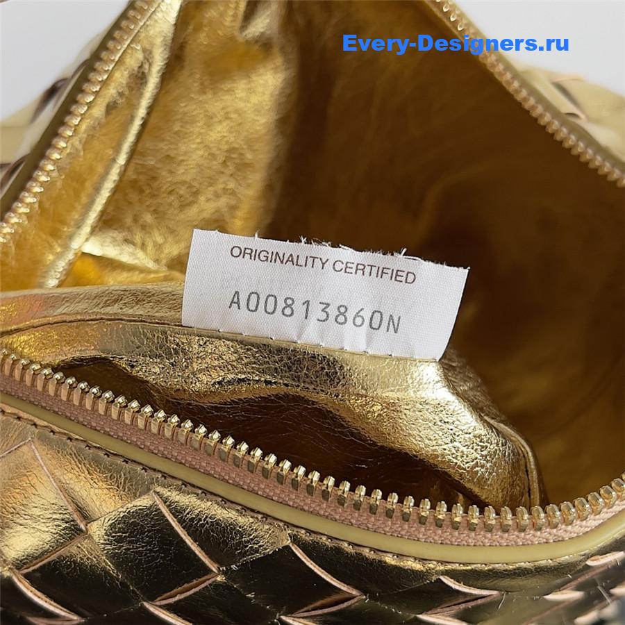 b0tt*ga Ven*ta wallace gold leather shoulder bag