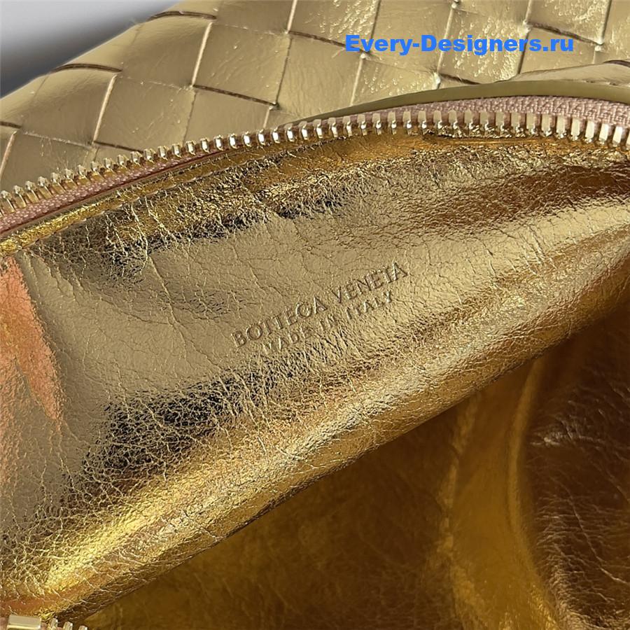 b0tt*ga Ven*ta wallace gold leather shoulder bag