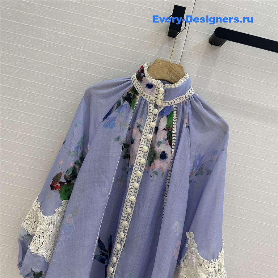 Zimm Ramie Lace Trims Everly Blouse