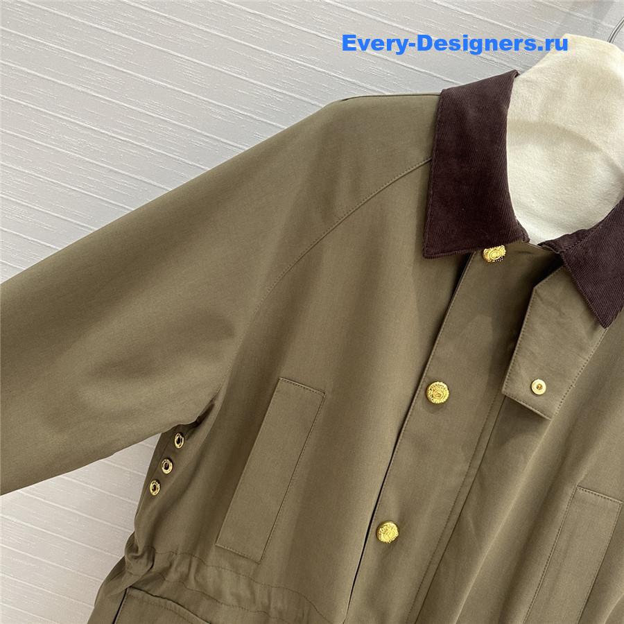 Miu Miu Green Corduroy Coat