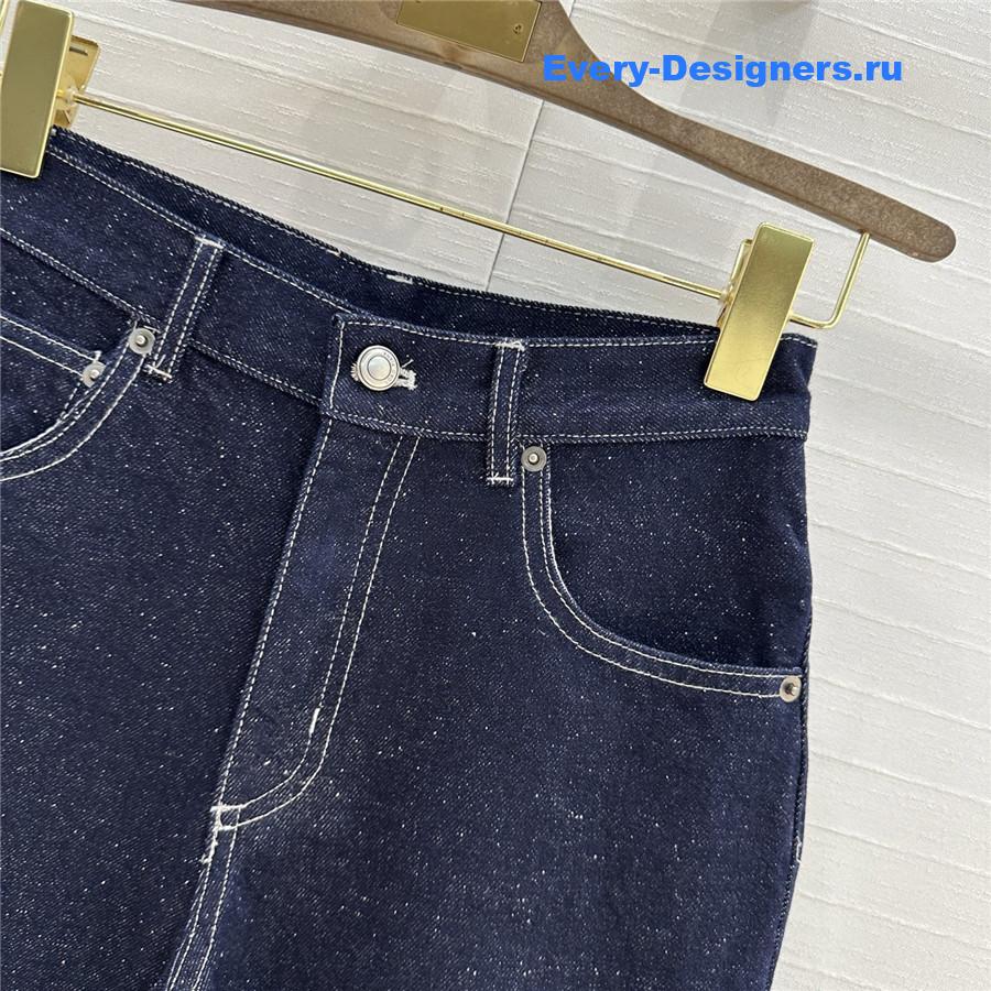 L0r0 P1ana snowflake dark blue jeans