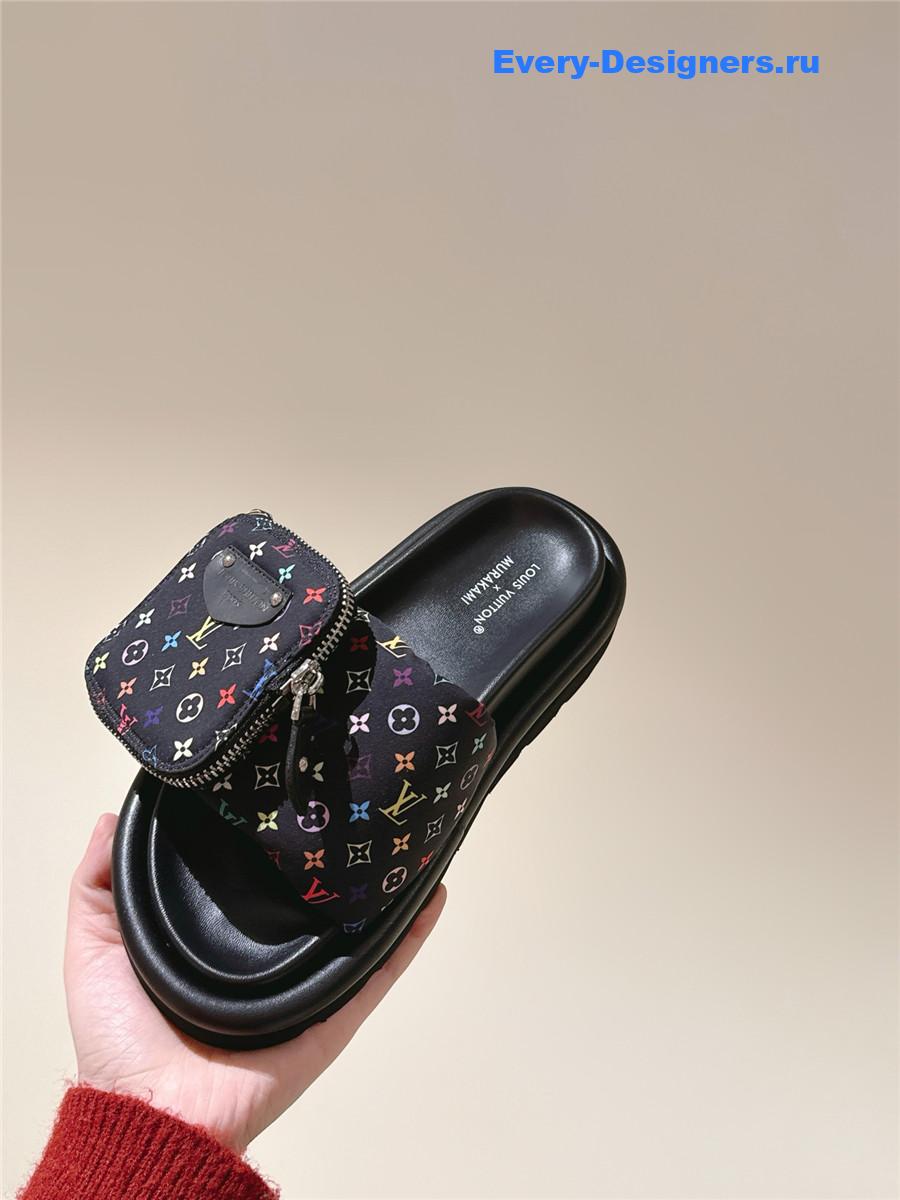 l0vis Vvtt0n x murakami pool pillow mules