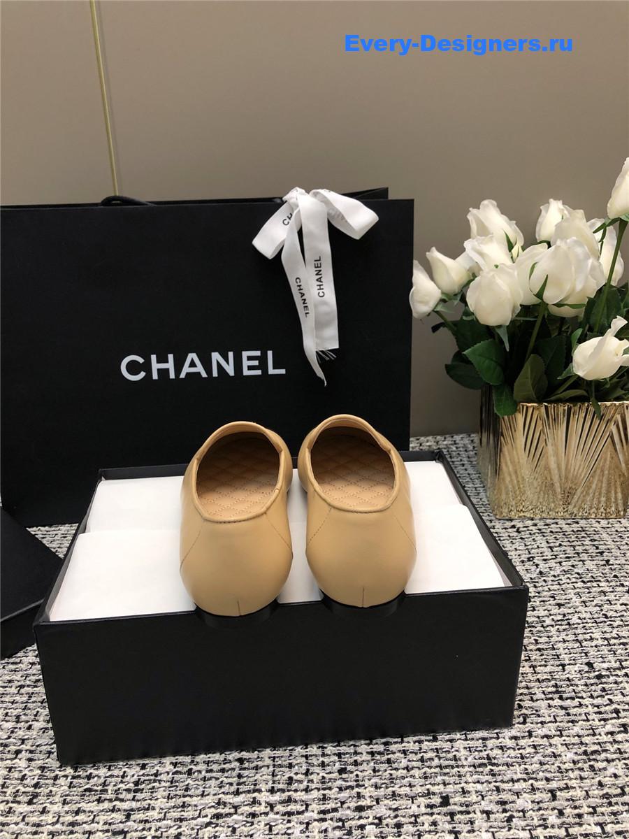 Ch**el silk lambskin cc logo flat loafers