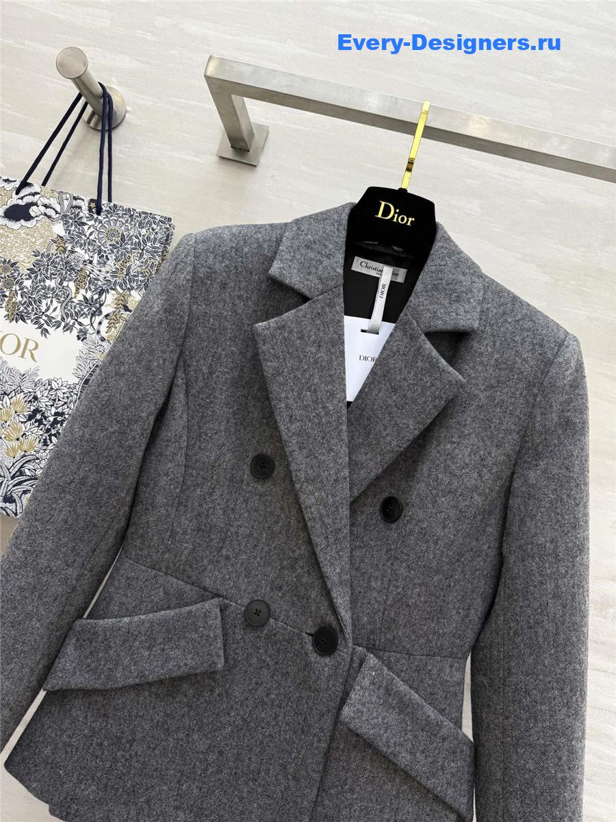 D10r marlène grey wool coat