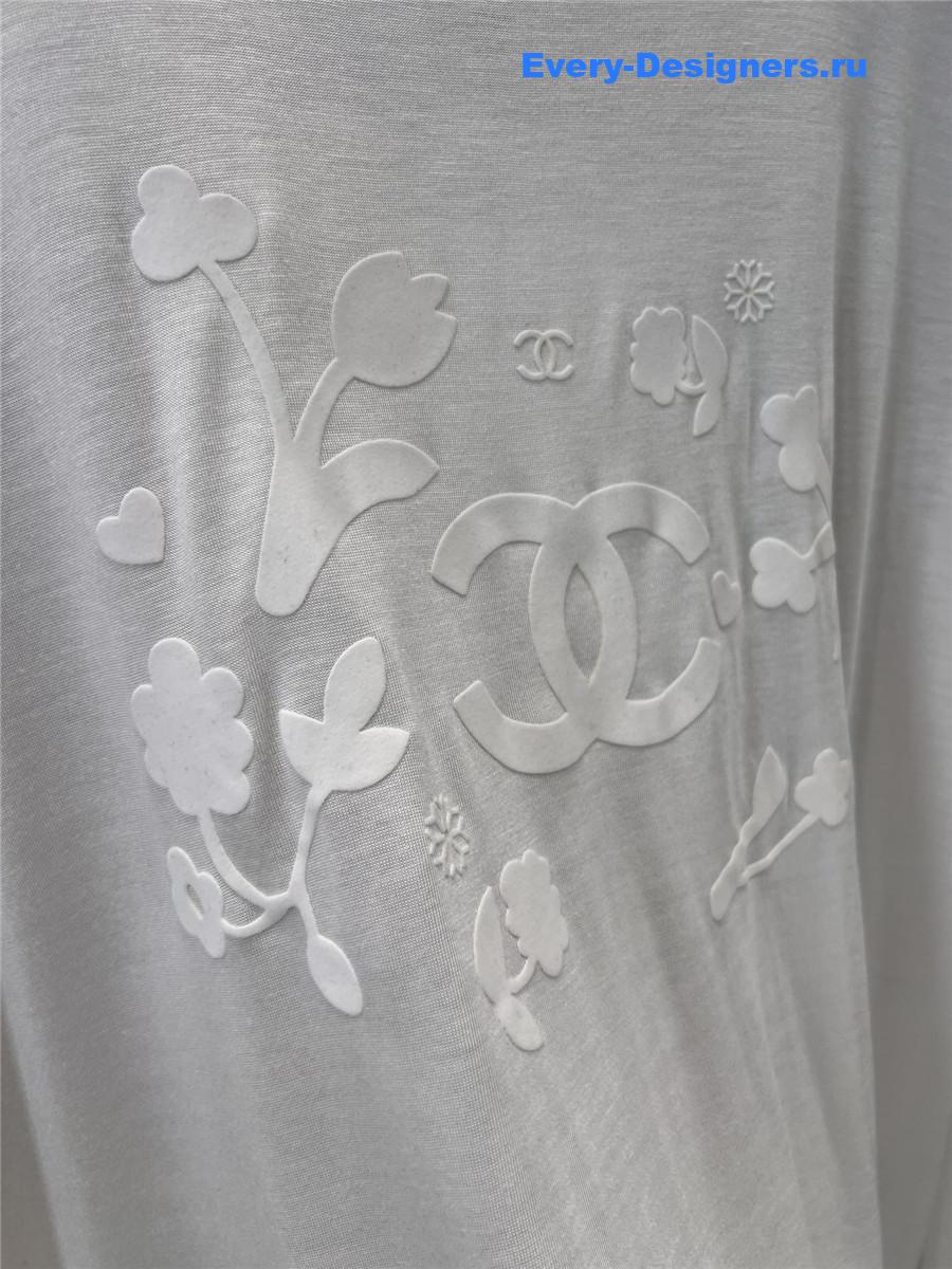 Ch**el logo print long sleeve top
