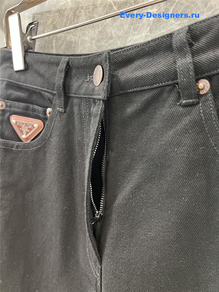 Pra*a black straight jeans