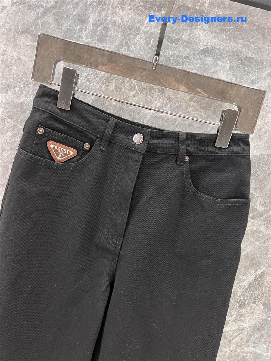 Pra*a black straight jeans