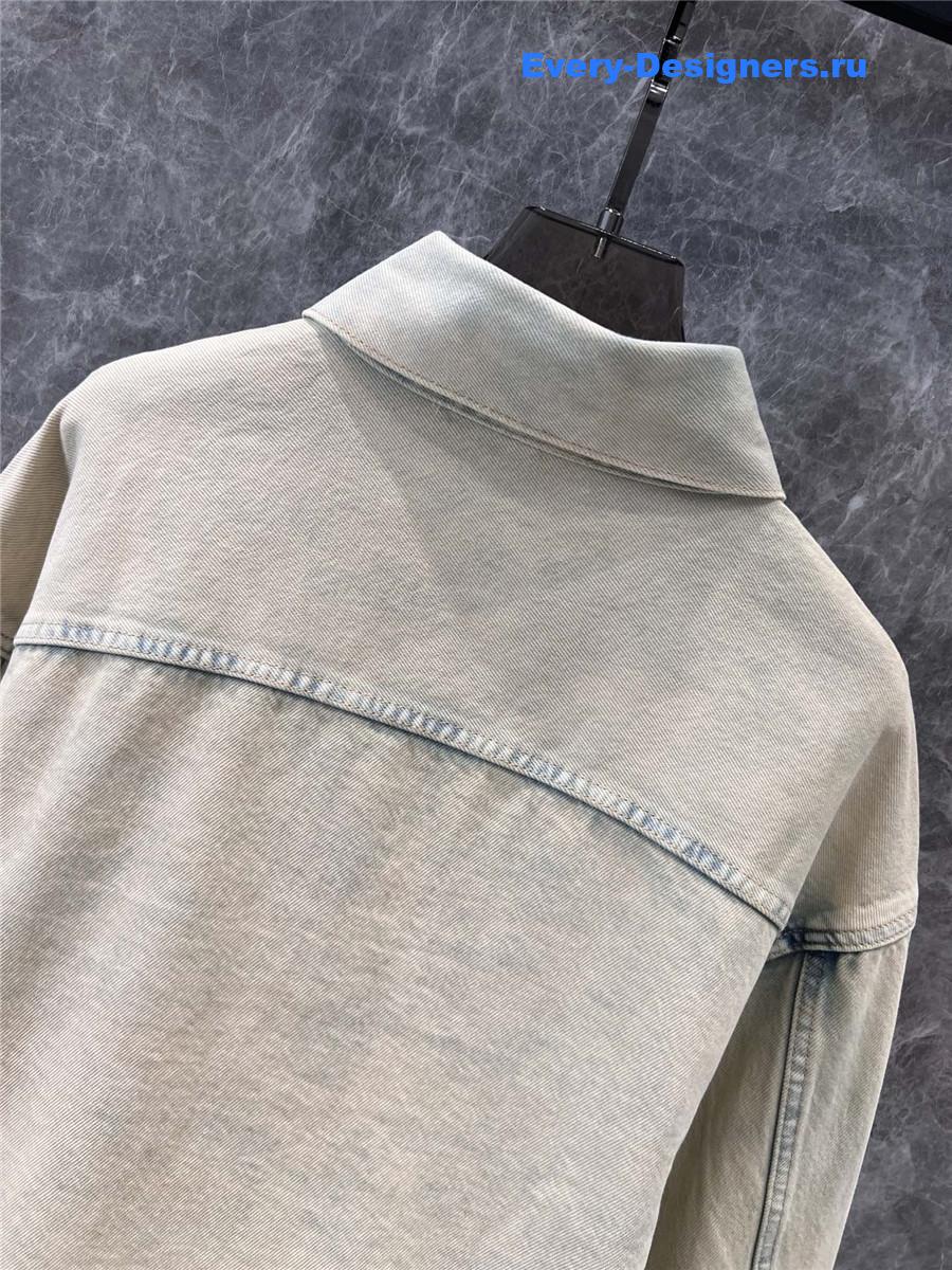 Acne Studios Beige Oversized Denim Jacket