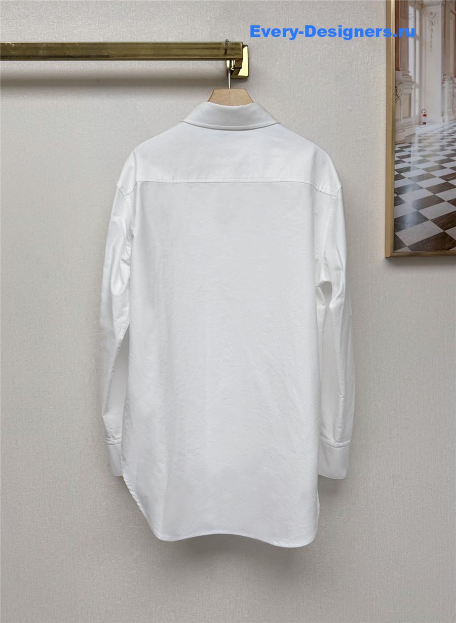 Gvc*1 logo embroidered white shirt