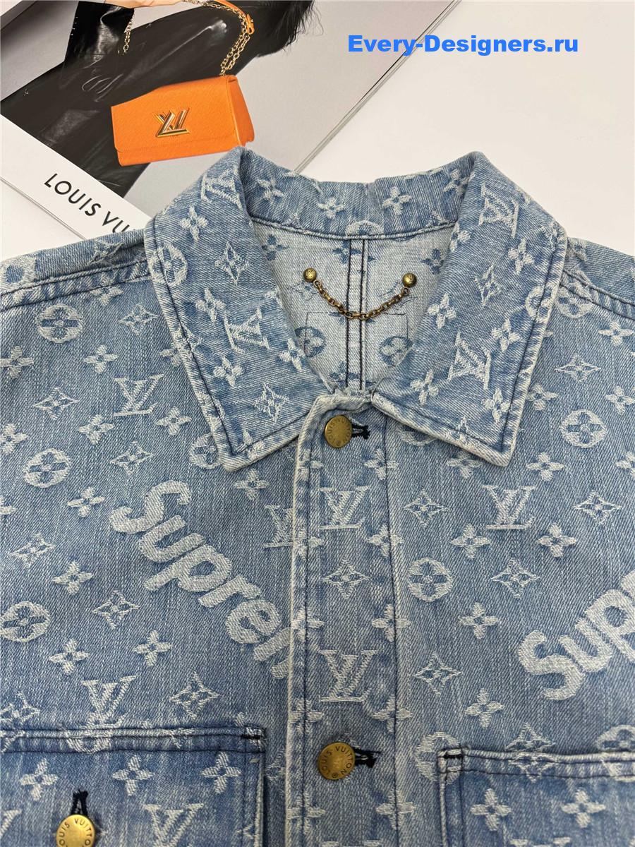 l0vis Vvtt0n svp*me monogram denim jacket