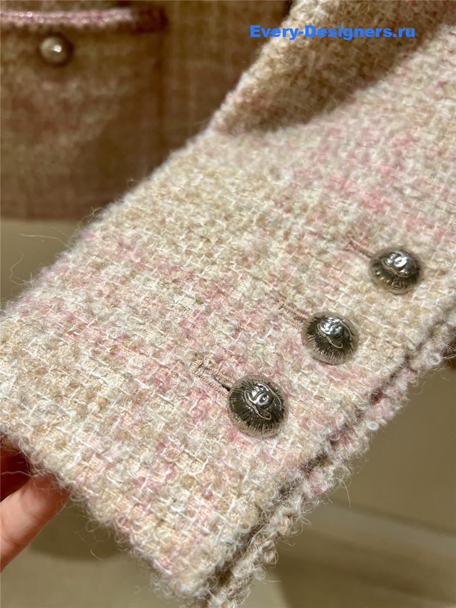Ch**el pink four pocket tweed jacket