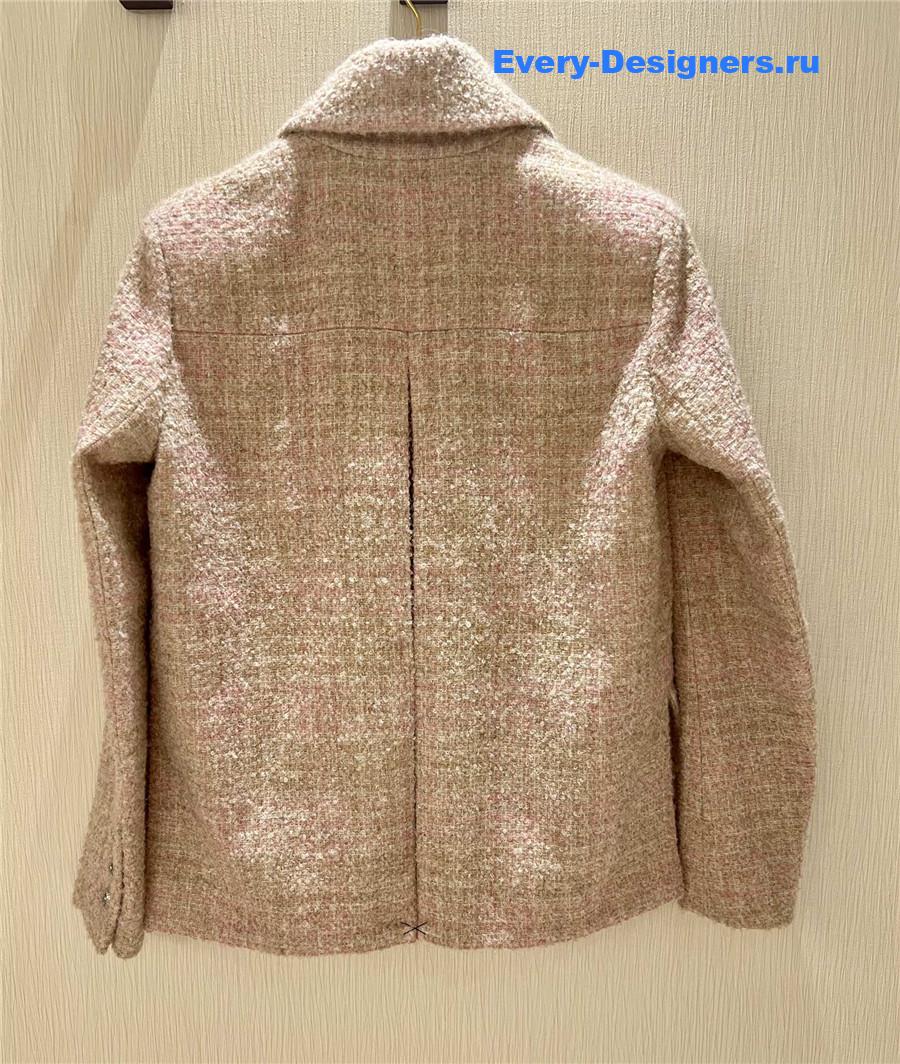 Ch**el pink four pocket tweed jacket