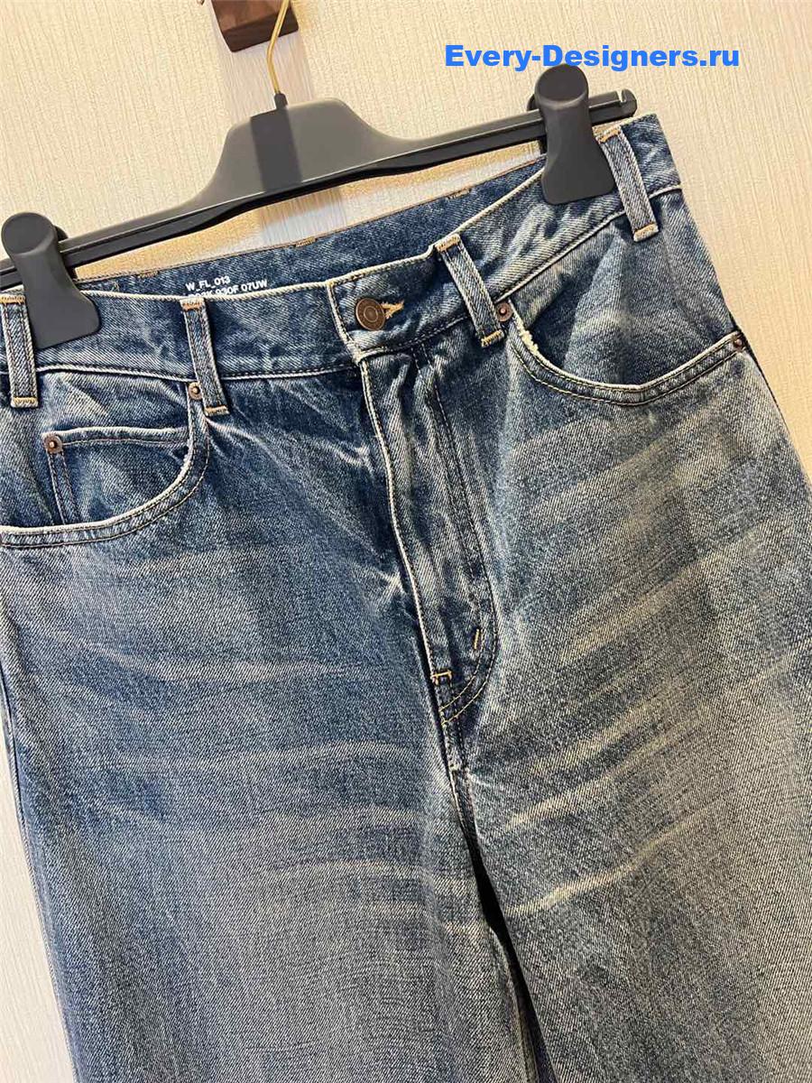 Ce1i*e blue straight washed jeans