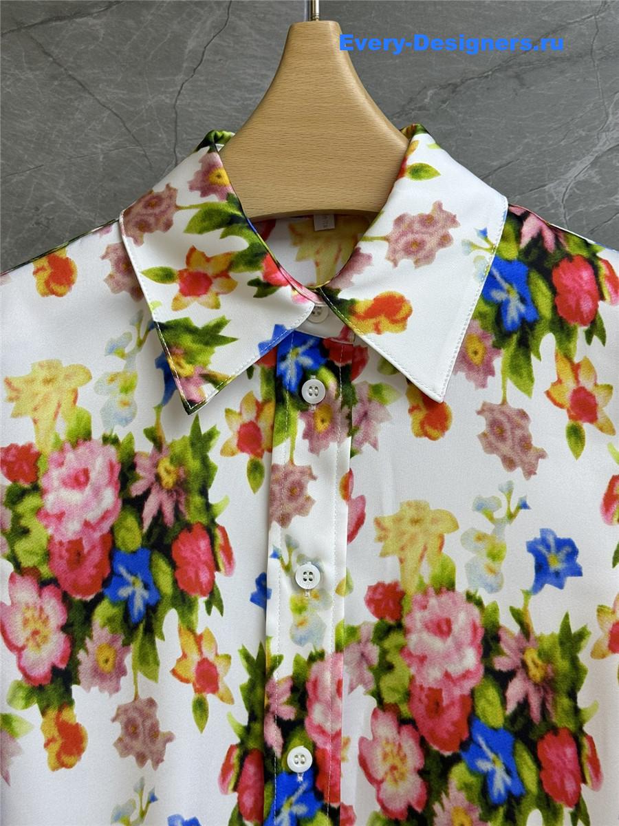 L0ew* silk floral print shirt women