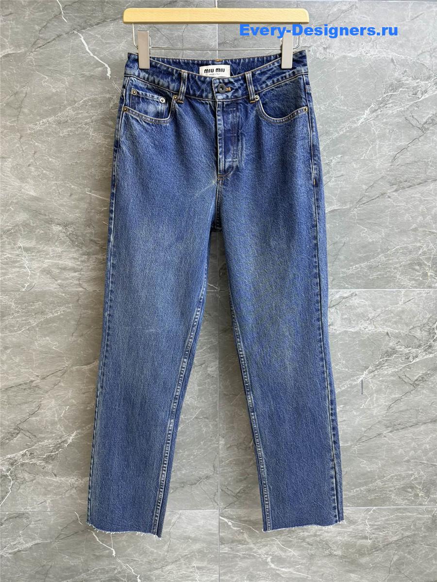 Miu Miu High Waist Navy Jeans
