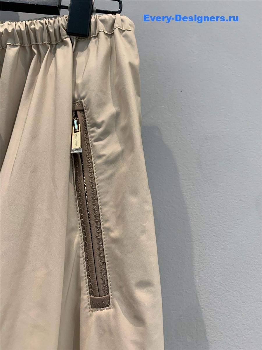 Miu Miu Clay Grey Technical Fabric Skirt