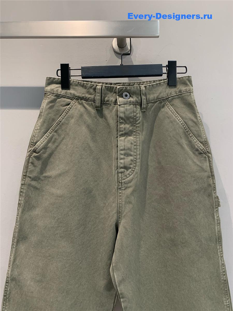 Miu Miu Washed Army Green Jeans