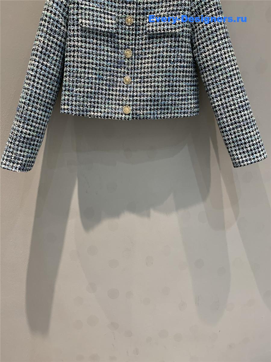 Ch**el tweed jacket with metal buttons