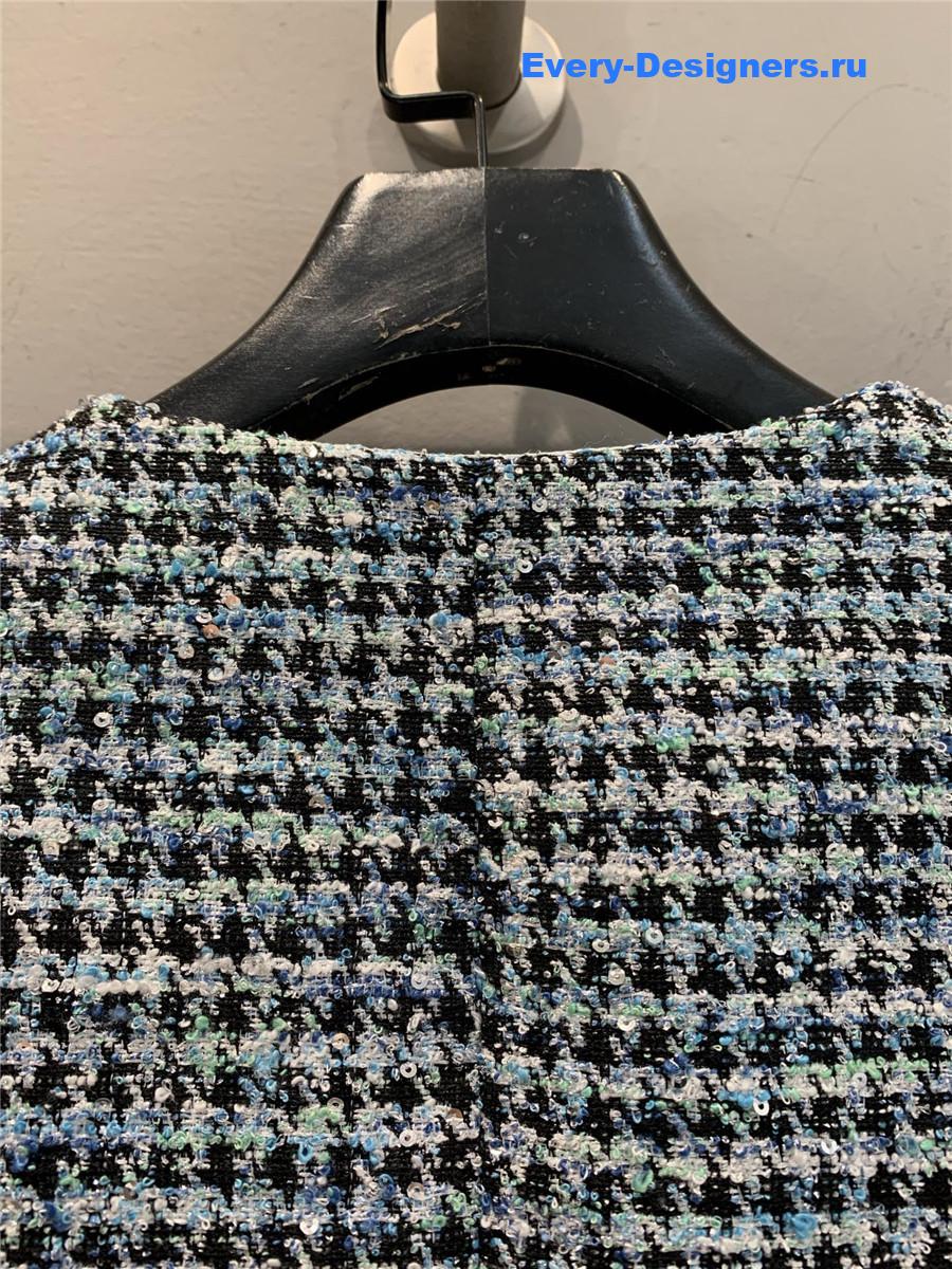 Ch**el tweed jacket with metal buttons