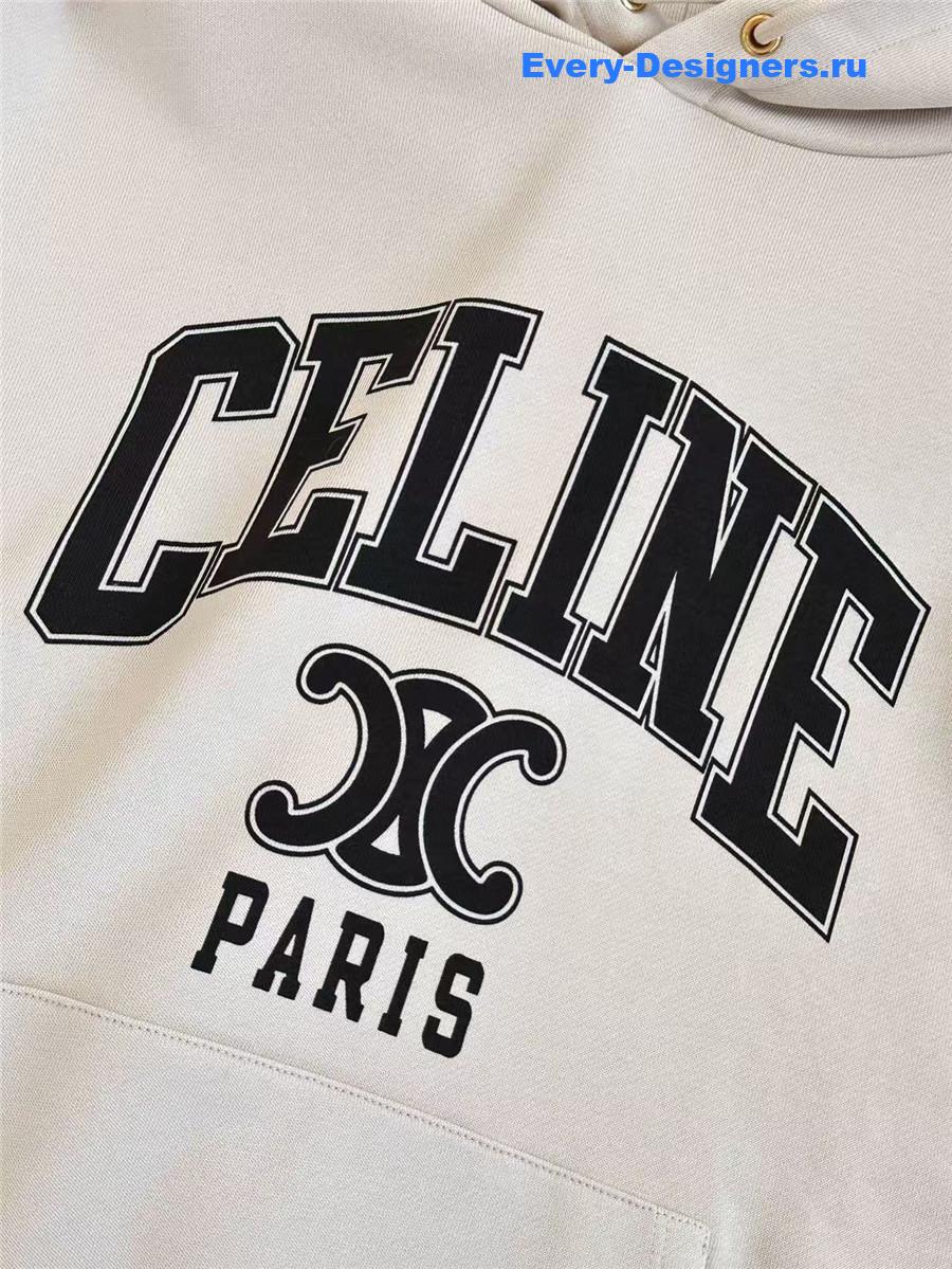 Ce1i*e lettering printed hooded sweatshirt