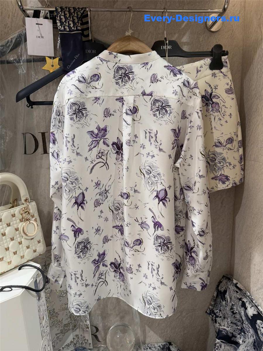 D10r cd purple floral silk shirt