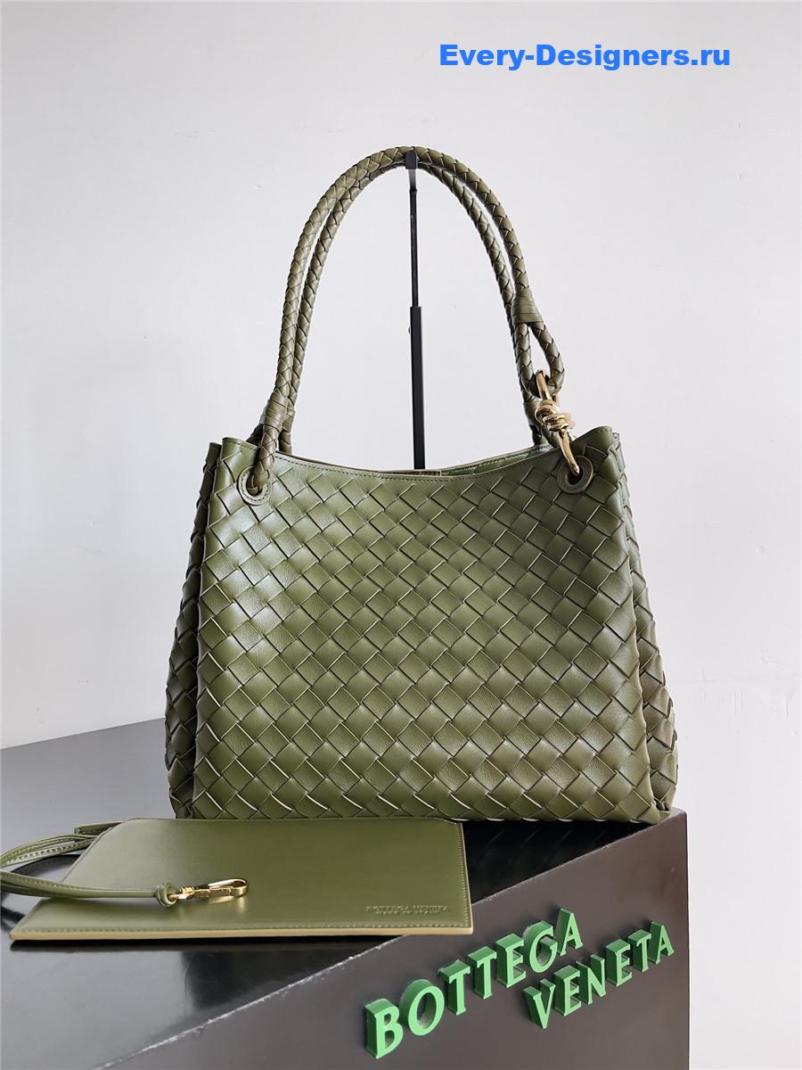 b0tt*ga Ven*ta large andiamo parachute shoulder bag green