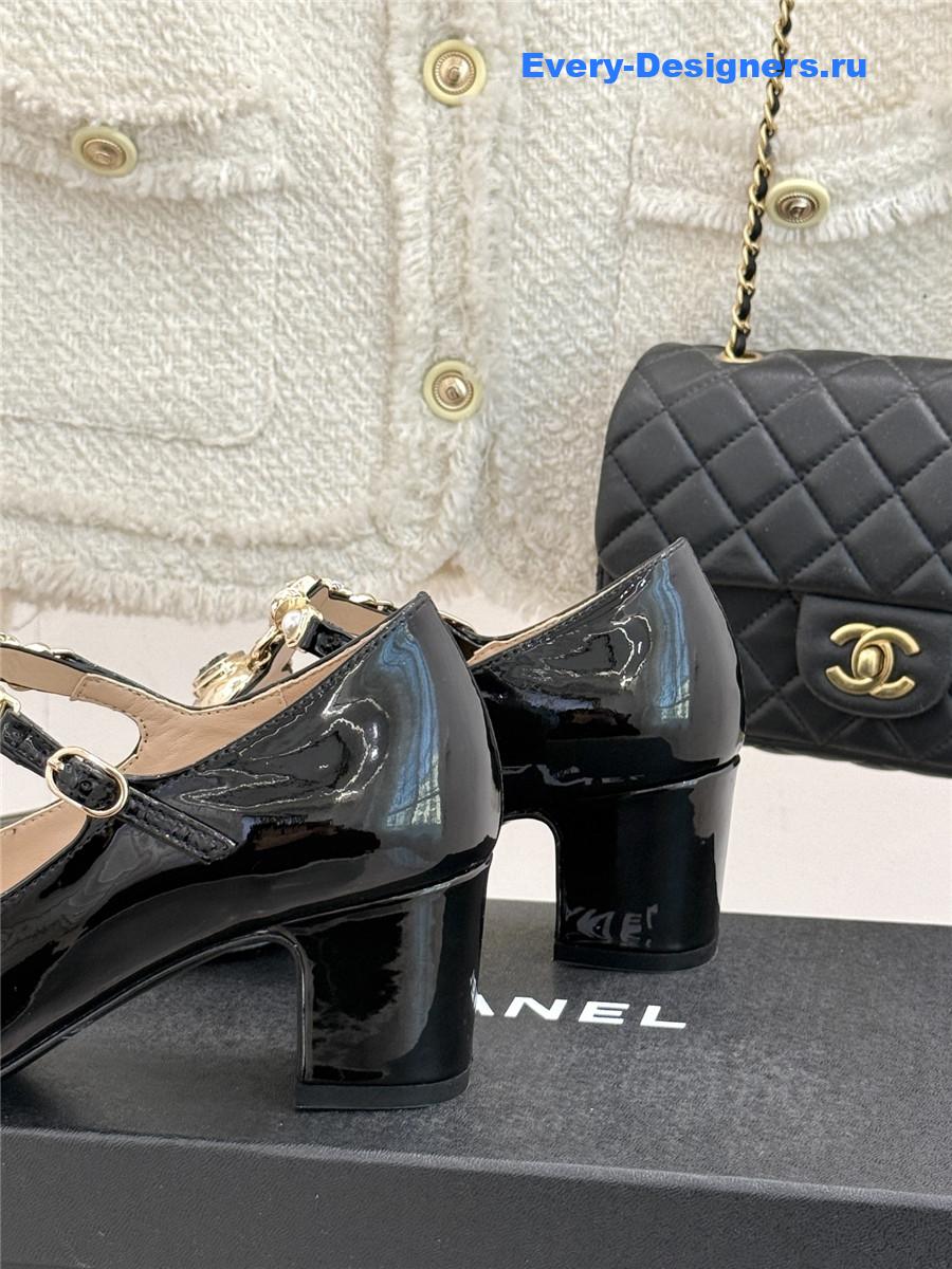 Ch**el chunky heels mary jane pumps